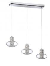  PF52-3LBR-CH - ARIA series 3-Light Chrome Pendant Bar