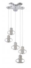  PF52-5LPA-CH - ARIA series 5-Light Chrome Pendant Pan