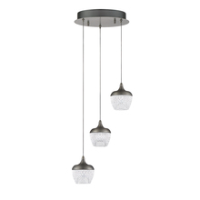  PF91-3LPA-BKS - ARIKA series 15 Watt Chrome Integrated LED 3-Light Pendant Pan