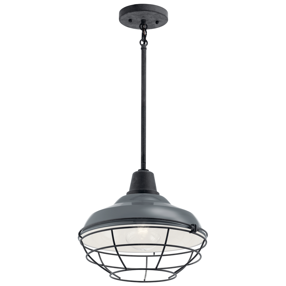 Pier™ 1 Light 12" Convertible Pendant Gloss Grey