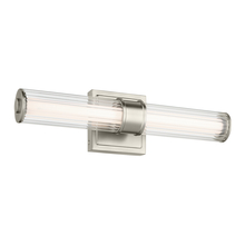  55195NILED - Laurene 18.5" Linear Bath Bar Small LED with Clear Fluted Glass in Brushed Nickel