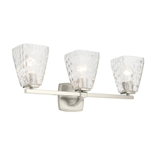  55216NIWTR - Marant 23.75" 3-Light Vanity Light with Clear Water Glass in Brushed Nickel