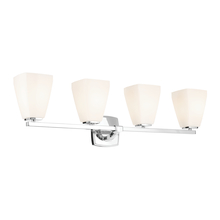  55217CH - Marant 33.25" 4-Light Vanity Light with Opal Glass in Chrome