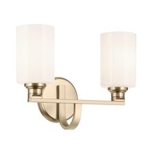  55225CPZ - Gioe 14.25" 2-Light Vanity Light with Opal Glass in Champagne Bronze