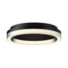  FM45316-BK-3CCT-UNV - Calix 16-in Black LED Flush Mount