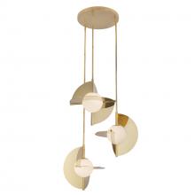  CH65127-MRB/OP-UNV - Scorpio 27-in Metallic Brass/Opal Glass LED Chandelier