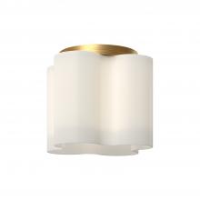  FM54809-BG/OP - Clover 9-in Brushed Gold/Opal Glass LED Flush Mount