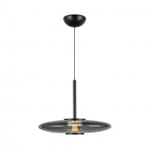  PD37018-BK/SM-3WCCT-UNV - Kyoto 17-in Black/Smoked Glass LED Pendant