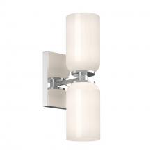  WS57712-CH/GO - Nola 3-in Chrome/Glossy Opal Glass Socket Wall Sconce