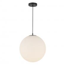  PD43216-BK/OP-5CCT-UNV - Marco 16-in Black/Opal Glass LED Pendant