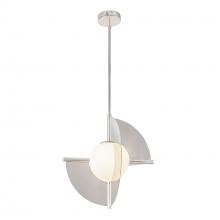  PD65116-PN/OP-UNV - Scorpio 16-in Polished Nickel/Opal Glass LED Pendant