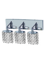  1283W-O-E-CL/RC - 1283 Mini Collection Wall Fixture Oblong Canopy D14.5inx4.5in  H13.5in Ellipse Pendant  Lt:3 Chrome 