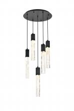  2089D20BK - Aurora 20 inch Chandelier in Black