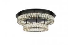  3503F26L2BK - Monroe 26 Inch LED Double Flush Mount in Black