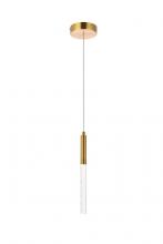  5203D5G - Ruelle 1 Light Gold Pendant