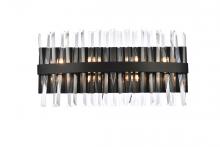  6200W24BK - Serephina 24 Inch Crystal Bath Sconce in Black