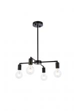  LD2339BK - Cairo 4 Lights Black Pendant