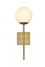  LD2360SG - Neri 6 Inch Wall Sconce White Shade in Satin Gold