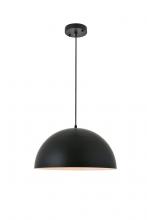 Elegant LD4025D16BK - Forte 1 Light Black Pendant