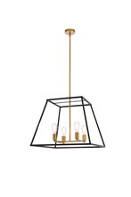  LD720D24BRK - Declan 24 Inch Pendant in Black and Brass