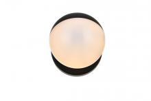  LD7305W5BLK - Majesty 1 Light Black and Frosted White Bath Sconce