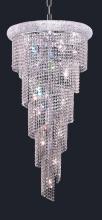  V1801SR22C/RC - Spiral 18 Light Chrome Chandelier Clear Royal Cut Crystal