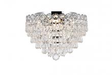  V1902F14C/RC - Century 4 Light Chrome Flush Mount Clear Royal Cut Crystal