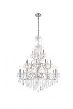  V2015G36C/RC - St. Francis 24 Light Chrome Chandelier Clear Royal Cut Crystal