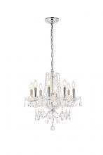  V7838D20C/RC - Princeton 8 Light Chrome Chandelier Clear Royal Cut Crystal