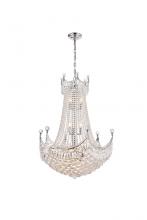  V8949D30C/RC - Corona 24 Light Chrome Chandelier Clear Royal Cut Crystal