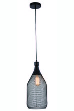  LD2109D8BK - Valo 1 light Black Pendant