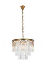  1201D20SG/RC - Sydney 20 Inch Round Crystal Chandelier in Satin Gold