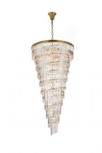  1201SR36SG/RC - Sydney 36.5 Inch Spiral Crystal Chandelier in Satin Gold