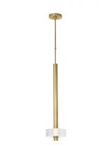  KWPD21327CNB - Kelly Wearstler Laurel 1-light dimmable LED grande pendant with natural brass finish