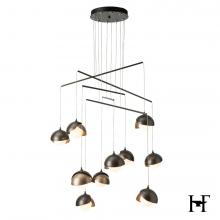  131155-SKT-STND-07-84-GG0711 - Brooklyn 10-Light Double Shade Mobile Pendant