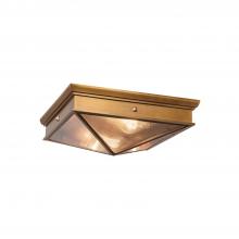  FM332615VBCR - Cairo 15-in Ribbed Glass/Vintage Brass 2 Lights Flush Mount