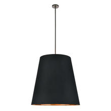  PD311030UBBG - Calor 30-in Black Linen With Gold Parchment/Urban Bronze 3 Lights Pendant