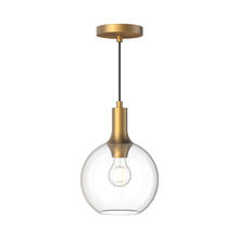  PD506108AGCL - Castilla 8-in Aged Gold/Clear Glass 1 Light Pendant